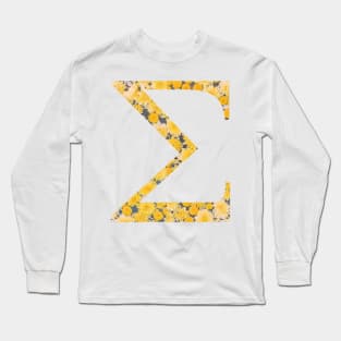 Sigma Sorority Sunflower Sticker Long Sleeve T-Shirt